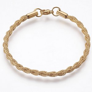 CH64727 Stainless steel ready made bracelets for jewellery 18cm/1pcs gold plated color,   ,material ανοξείδωτο ατσάλι 304,, (0 0)