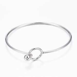 CH64739 Jewellery stainless steel bracelets bangel bracelets,stackable bangles ,60mm/1pcs ,steel color (0 0)