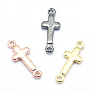 CH64752 Metal Cross Pendants ,For Jewellery 13X5mm/4Pcs/ Mixed Color,   ,Material ,,Links/Connectors (0 1) ()