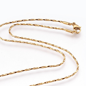 CH64763 Stainless steel coreana chains for jewellery 42cm//1pcs gold plated color,with lobster claw clasp with clasp  ,material ανοξείδωτο ατσάλι 304,, (0 0)