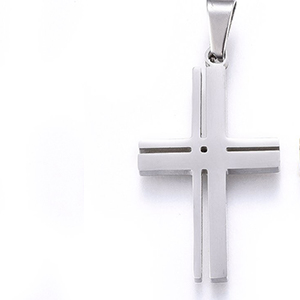 CH64862 Stainless steel cross pendants ,for jewellery 32x19mm/1pcs/ steel color, flat  ,material stainless steel,religious,charms (0 0)
