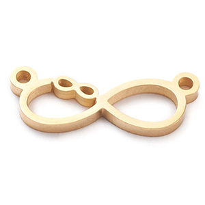 CH64897 Pendants and charms stainless steel infinity, ,8x21mm/1pcs ,gold plated (0 0)
