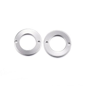 CH64942 Stainless steel ring charms ,for jewellery 13mm//2pcs/ stainless steel color,   ,material ανοξείδωτο ατσάλι 304,,links/connectors (34 0)