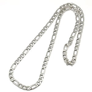 CH65022 Stainless steel necklace figuro chains for jewellery 60cm//1pcs stainless steel color,with lobster claw clasp with clasp  ,material ανοξείδωτο ατσάλι 304,, (0 0)