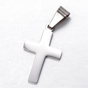 CH65183 Stainless steel cross pendants ,for jewellery 27x17mm/1pcs/ steel color,laser cut flat  ,material stainless steel,charms (0 0)