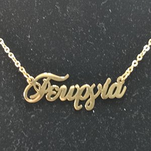 CH65237 Stainless steel links names,georgia,40x12mm/1pcs,gold plated (0 0)