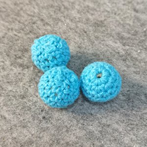 CH65283 WOODEN BABY CROCHET BEADS 16MM//2PCS/ TYRQUOISE COLOR, ,MATERIAL ,, (2 0) ()