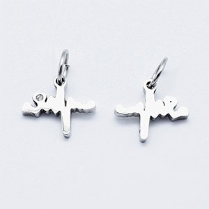 CH65316 Ατσάλινο Καρδιογράφημα ΓΙΑ ΚΟΣΜΗΜΑ 9X10mm/1Τεμ. ΑΤΣΑΛΙΝΟ ΧΡΩΜΑ, ,ΣΥΝΘΕΣΗ Ανοξείδωτο Ατσάλι 304,ΑΓΙΟΥ ΒΑΛΕΝΤΙΝΟΥ,ΚΡΕΜΑΣΤΑ (1 0) (4gr) ()