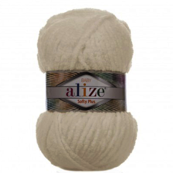 CH65330 Yarns alize softy plus,micropolyester ,100xgr /~120spool ,light cream color col 62 (0 0)