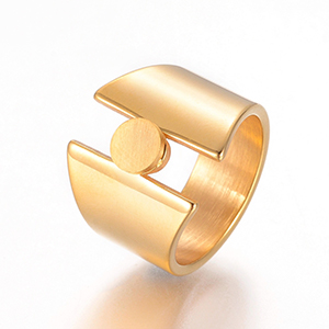 CH65426 Jewellery rings assorted,size 7 ,17mm/1pcs ,gold plated (0 0)