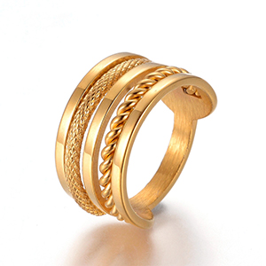 CH65427 Jewellery rings assorted,size 7 ,17mm/1pcs ,gold plated (0 0)