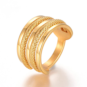 CH65429 Jewellery rings assorted,size 7 ,17mm/size 7/1pcs ,gold plated (0 0)