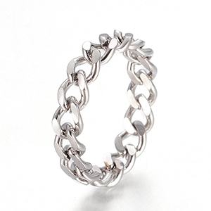 CH65432 Jewellery rings assorted,size 7 ,17mm/1pcs ,steel color (0 0)
