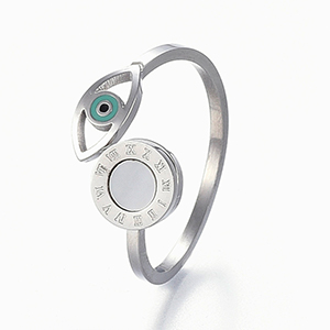 CH65433 Jewellery rings assorted,size 7 ,17mm/1pcs ,steel color (0 0)