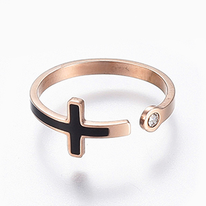 CH65434 Jewellery rings assorted,size 7 ,17mm/1pcs ,rose gold color (0 0)