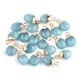 CH65546 Pendants and charms brass with semi precious stone oval,with jade ,14x8mm/1pcs ,golden color (0 0)