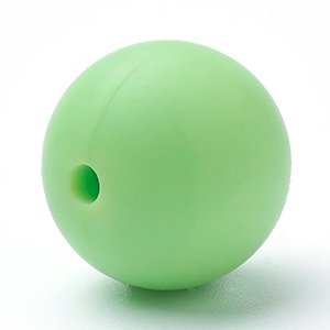 CH65570 Food grade silicone beads  15mmø2mm/5pcs light green color for pacifier cartoon beads (0 0)
