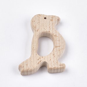 CH65604 Wooden Teether Toys  For Pacifier 55mm//2Pcs/   Natural Color,   ,Material ,,Charms (1 0) ()