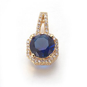 CH65609 Pendants and charms brass square,micropave ,17x10mm/1pcs ,gold plated (0 0)