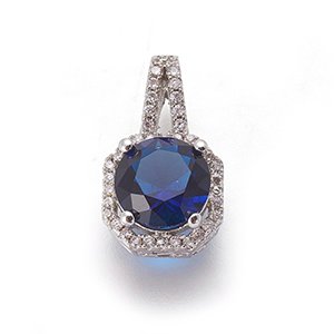 CH65610 Pendants and charms brass square,micropave ,17x10mm/1pcs ,platinum color (0 0)