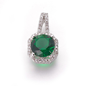 CH65613 Pendants and charms brass square,micropave ,17x10mm/1pcs ,platinum color (0 0)