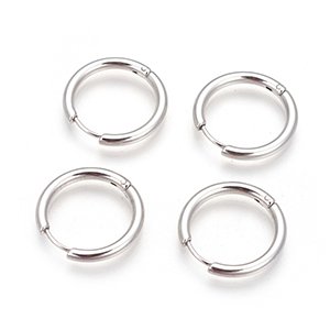 CH65655 Stainless steel earring hoops ,for jewellery 21mm//1pair/ stainless steel color,huggie hoop   ,material stainless steel,, (0 0)