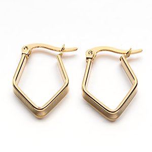 CH65677 Stainless steel earring hoops ,for jewellery 21x15mm/1set/ gold plated color,   ,material stainless steel,, (0 0)