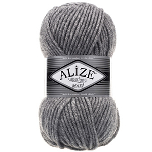 CH65719 Yarns alize rectangle,acrylic ,100gr/100meters ,grey color col 182 (0 0)
