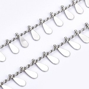 CH65737 Chains Metal Per Meter,Curb Chain ,3X2mm/1Meters ,Steel color (1.1 0) ()