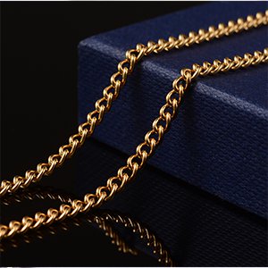 CH65745 Αλυσίδες Ατσάλινες Με το μέτρο ,4X3mm/1Μέτρ. ,Επίχρυσο Χρώμα,Curb Chain (18.85 6.11) (0gr) ()