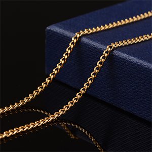 CH65748 Αλυσίδες Ατσάλινες Με το μέτρο ,3X2mm/1Μέτρ. ,Επίχρυσο Χρώμα,Curb Chain (1 2) (0gr) ()