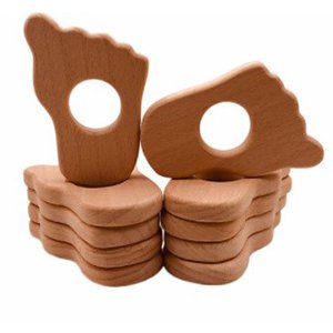 CH65758 Wooden Teether Toys  For Pacifier 90X70mm/1Pcs/   Natural Color,   ,Material ,,Charms (5 2) ()