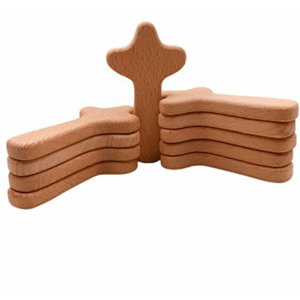 CH65759 Wooden Teether Toys  For Pacifier 110X60mm/1Pcs/   Natural Color,   ,Material ,,Charms (8 2) ()