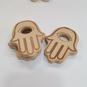 CH65760 Wooden Teether Toys  For Pacifier 110X60mm/1Pcs/   Natural Color,   ,Material ,,Charms (7 2) ()