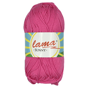 CH65763 LAMA SUNNY YARN FOR KNITTING 50GR/125METERS/ (LAMA) 110-PINK, 100% MERSERIZE COTTON ,MATERIAL , (16 3) ()