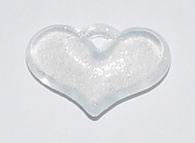 CH6580 Full drilled acrylic hearts,with stamping  blank ,13/25gr ,transparent color (0 0)
