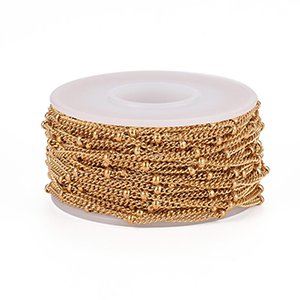 CH65800 Chains stainless steel per meter,mariner link chain ,6x5mm/1meters ,gold plated (0 0)