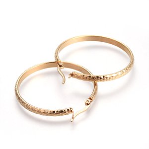 CH65808 Stainless steel hoop earrings ,for jewellery 42mm//1pair gold plated,hoop earrings hoops  ,material stainless steel,, (0 0)