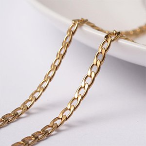 CH65840 Αλυσίδες Ατσάλι Curb Chain ,5X3mm/1Μέτρ. ,Επίχρυσο Χρώμα,Με το μέτρο (5.62 0) (15gr) ()