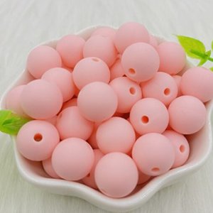 CH65852 Food grade silicone beads  15mmø2mm/20pcs peach color for pacifier cartoon beads (0 0)