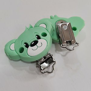CH65902 Food grade silicone pacifier clips ,for pacifier/decoration 50mm//1pcs/ mint color,   ,material food grade silicone,cartoon, (0 0)