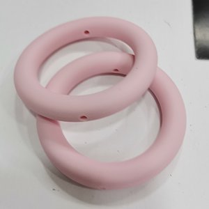 CH65919 Foodgrade silicone rings for pacifier/decoration 65mm/1pcs baby pink color,rings ,material food grade silicone,,beads (-1 0)