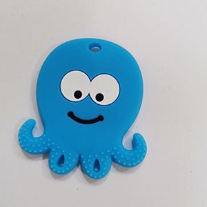 CH65935 Foodgrade silicone octapus pendants ,for pacifier 8x7cm/1pcs/ turquoise color,   ,material food grade silicone,cartoon,charms (-1 0)