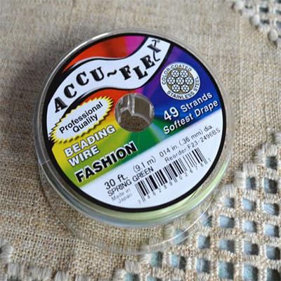 CH7350 Accu Flex Stainless Steel Beading Wire 49 Strand 19inches/0,48mm/9,1Meters Spring Green For Jewellery    (5 0) ()