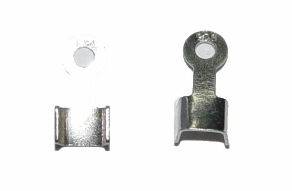 CH7569 Silver 925 Crimp Ends  10X6mm/6Pcs RHODIUM PLATED For Jewellery/Stainless Steel Wire    (52 0) ()