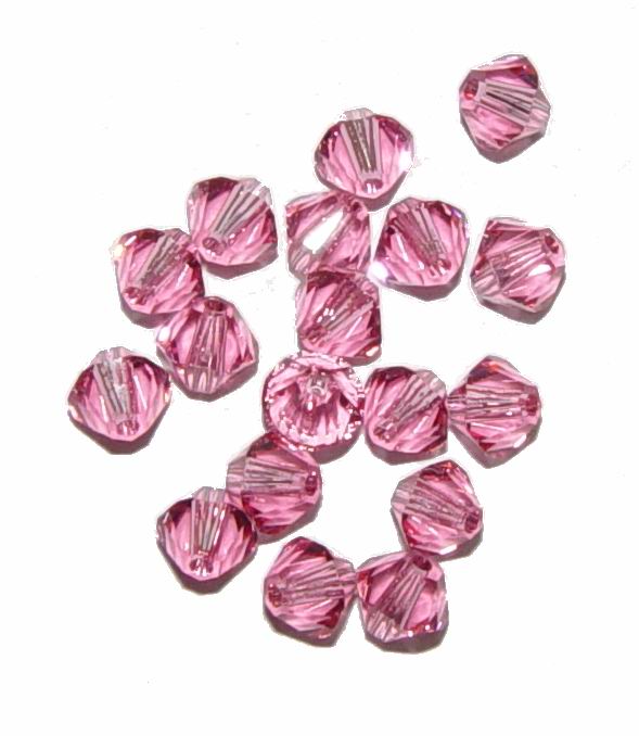 CH7654 Κρυσταλλάκια Swarovski σε Σχήμα Ρόμβος – 5301  Για Κόσμημα 4mm//20Τεμ. Ρόζ Χρυσό Χρώμα,   ,Συνθεση ,Χάντρα (13 9) (5gr) ()