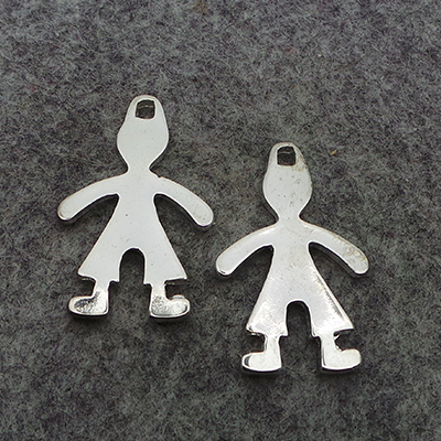 CH7800 Metal boys for jewelery/decoration 40mm//2pcs antique silver,   ,material alloy,,charms (0 0)
