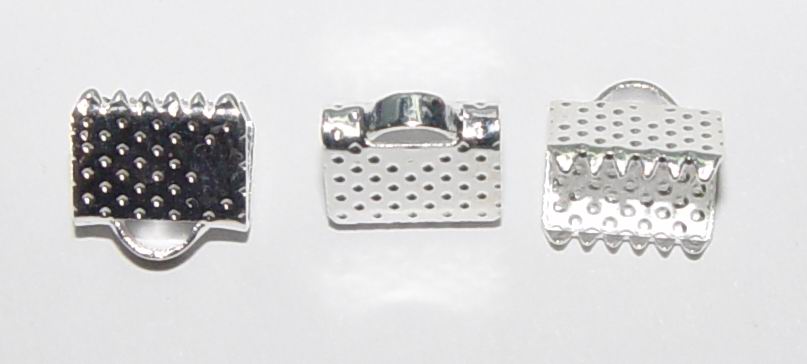 CH7870 Metal Leather ends ,For Jewellery 8mm//6Pcs/ Silver Plated Color,   ,Material ,, (24 0) ()