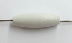 CH8191 Χάντρες/Διαχωριστικές Χάντρες Ξύλινες οβάλ ,30X8mm/30Τεμ. ,Λευκό Χρώμα,Στρόγγυλο (2 2) (29gr) ()