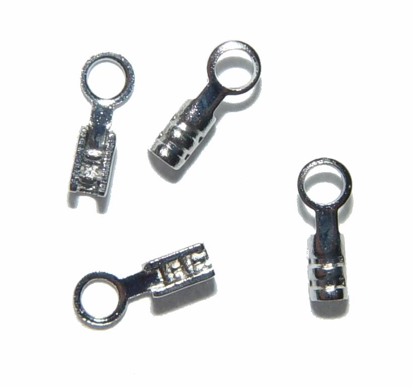 CH8624 Metal Leather ends  For Jewellery 4X3mm/100Pcs/   Platinum color,   ,Material ,, (22 9) ()